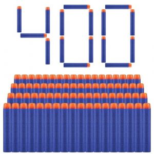 ZWOOS Fléchettes Nerf 400 pièces 7.2cm Mousse Recharge de Fléchettes pour N-Strike Mega Elite Blasters Pistolet Jouet (Bei_uns_online_store, neuf)