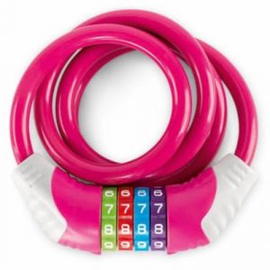 Antivol De Vélo Avec Chiffres Pour Enfants, Câble Antivol À Combinaison De Code, Cadenas À Combinaison De Vélo Pour Filles Et Garçons, Accessoire De Vélo Pour Enfants Rose (ROBFLOR MARKET CARS, neuf)