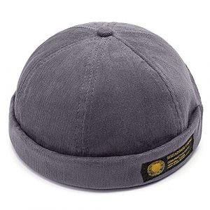 YAMEE Bob Homme Docker Bonnet Femme Casquette Neuf Urban Style Bord Roulé rétro Travailleur Marin Unique Street décontracté Brimless Chapeau (One Size 56-58cm) (YAMEE, neuf)