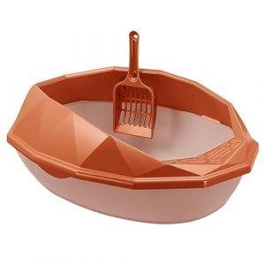 Povanjer Bac A Litiere pour Chat, Maison De Toilette Chat Fermée, Caisse Chat Litiere, Amovible Anti-éclaboussures Semi-fermé WC pour Chat avec Pelle Tailles ?13 Styles Et Couleurs? (DearDeer Worldwide, neuf)