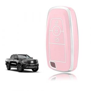TOOMUME Coque Clé TPU, Etui Clé Étui Clé Adapté pour Ford Ranger Raptor Mondeo Mustang Edge Ecosport Custom Kuga Fiesta Focus Transit S-Max, Couvre Clef Cache Cle Voiture Telécommande - Smart Key (TOOMUME, neuf)
