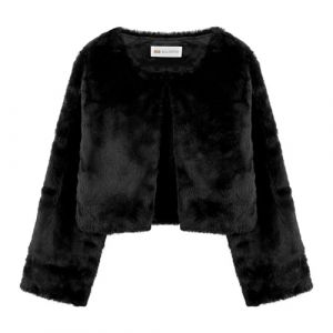 Bolerose Les Filles Confortable Fausse Fourrure Enfants Enfants Bol&eacute;ro Bol&eacute;ro en Maille Veste Manteau (Noir, 9-10 Ans) (Sapphire Stitch, neuf)