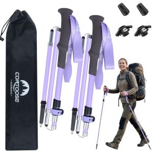 Qoosea B&acirc;ton de Randonn&eacute;e pour Femme, T&eacute;lescopique B&acirc;tons de Marche [Carbone et Aluminium], 110-125cm R&eacute;glable B&acirc;ton de Nordique Ultral&eacute;ger, B&acirc;tons de Trekking pour Randonn&eacute;e Marche Nordique Alpinisme (JIACAISHANGAO, neuf)