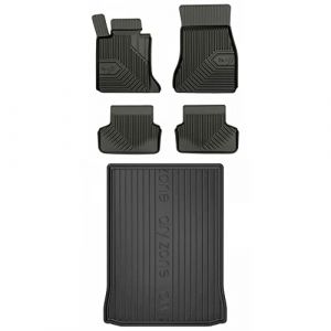 MOTOS Kit de Tapis de Voiture et de Tapis de Coffre en Caoutchouc pour BMW Serie 5 G30 2017-2023 Améliorez Votre Confort de Voyage avec Tapis antidérapant Voiture 3D- Tapis de Sol Voiture Tous Temps, (MOTOS EU, neuf)