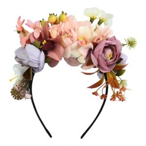 Couronne Fleurs Bandeau Accessoires Pour Cheveux Asudaro Boho Fleur Couronne Rose Fleur Bandeau À La Main Fleur Couronne Fleur Casque (Amorar, neuf)