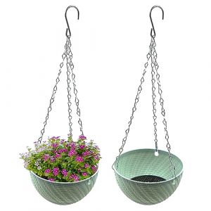 mimzemamz Pots de Fleurs &agrave; Suspendre - 2 Pi&egrave;ces Jardiniere Suspendue, Panier de Fleurs &agrave; Suspendre, Pot de Fleur Mural Interieur Ext&eacute;rieur pour Jardin Balcon D&eacute;coration, 15cm de Diam&egrave;tre, Bleu (minzhenamz, neuf)