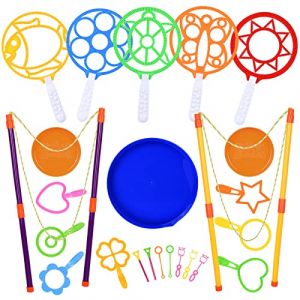 colmanda 24Pcs Baguette à Bulles Ensemble, Bulles Sticks pour Enfants, Kit Bulles de Savon Enfant, Bubble Maker, Jouet Savon à Bulles géantes pour Jeu Exterieur, Anniversaire des Enfant, Mariage (Ellencome Etrade, neuf)