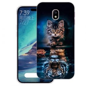 WUACYEAMING Coque pour Samsung Galaxy J3 2017 Pouces,Anti-Jaunissement &Eacute;tui de Protection Antichoc,Motif &Eacute;tui Finition Premium Silicone Housse Cover TPU Transparente-(Chat Tigre) (WUACYEAMING, neuf)