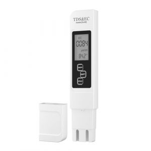 Arvoni TDS Meter Testeur Eau Potable, 3 en 1 TDS EC Mètre Température avec Écran Rétroéclairé, Testeur de pH et Testeur Piscine, Ph Metre Électronique pour Aquarium et Testeur de Qualité de l'eau (XingJiaHongSheng, neuf)