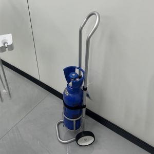 Supports de Bouteille D'oxyg&egrave;ne Chariot &agrave; roulettes en aluminium pour bouteilles d'oxyg&egrave;ne m&eacute;dical, pour bouteilles de gaz, CO2, azote, hydrog&egrave;ne, robuste, avec cha&icirc;nes et roues fixes(15.8cm (6 1/5in) (Imported - Flagship Store, neuf)