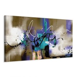 murando - Tableau d&eacute;coratif abstrait 150x50 cm - Impression sur toile color&eacute;e - D&eacute;coration murale pour salon et chambre - Abstraction artistique brown graffiti moderne a-A-0323-b-d (murando, neuf)