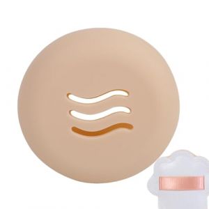 &Eacute;tui rond - Couvercle en silicone respirant - Bo&icirc;te de rangement pour tampon de maquillage - Porte-&eacute;ponge de maquillage - &Eacute;tui de rangement &eacute;tanche &agrave; la poussi&egrave;re pour mixeur de beaut&eacute; sec - Compact (HanHaiHui, neuf)