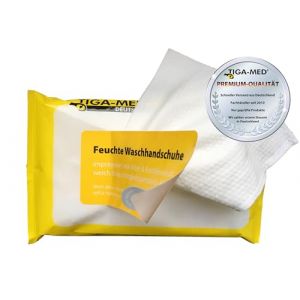 Tiga-Med Lot de 24 paquets de gants de toilette humides imprégnés d'aloé véra à usage unique, soit 192 gants au total (Tigazon, neuf)