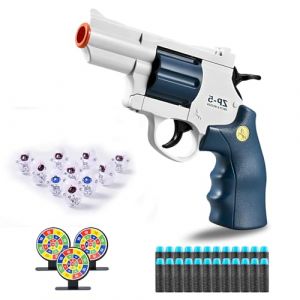 SZJYMY Pistolet à balles Souples, Blasters, Shockwave, Jouet sûr, modèle de Revolver factice, Aspect Balle Souple, Mini Pistolet réaliste, pour Enfants de 3 à 8 Ans et Plus (xuanrou, neuf)