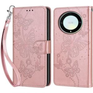 KENHONER Coque pour Honor X9A 5G / Honor Magic5 Lite, Housse Etui Portefeuille Cuir Multifonction, Fermeture Magn&eacute;tique &agrave; Clapet Anti-Choc Compatible avec Coque Honor Magic 5 Lite Book - Or Rose (KENHONER, neuf)