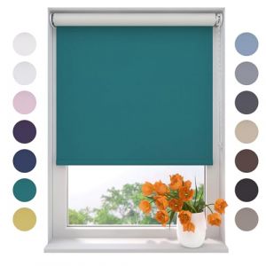 Radeco® Store Enrouleur Occultant Pétrole - 120 x 190 cm (LxH), Tailles de 40 à 240 de Largeur, sans perçage Possible, Store occultant, Stores enrouleurs, Stores intérieurs (WINDOW-DECORATIONCOM, neuf)