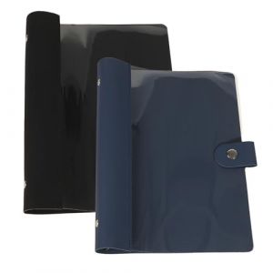 Gsrhzd Classeur A5 6 Anneaux, 2 Pièces Agenda Classeur Budget A5 (Papier intérieur Non Inclus), pour les Voyages, lÉcole et le Travail(Noir, Bleu Foncé) (Yudiejo, neuf)