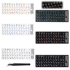 EUZOIX 6 Pi&egrave;ces Autocollant Clavier Russe,Autocollants De Protection Pour Clavieravec Une Pince &Agrave; &Eacute;piler,Remplacement D'Autocollant Pour Clavier,Pour Clavier Standard, D'Ordinateur Portable (VANTONA TRADE S.R.L., neuf)