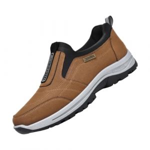 Chanpning Chaussure de Marche Homme sans Lacets Chaussures de randonn&eacute;e &agrave; Enfiler pour Homme Baskets de randonn&eacute;e en Plein air Chaussures orthop&eacute;diques Chaussures l&eacute;g&egrave;res pour Le Travail (Blingko, neuf)