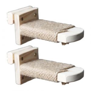 Étagère murale d'escalade pour chats - Escalier en bois - En sisal - Plateforme de saut pour animal domestique - Cage murale pour animaux domestiques - Cage murale pour animaux de compagnie - Cage (yunchengshiyanhuqubinchengdianzishangwuyouxiangongsi, neu