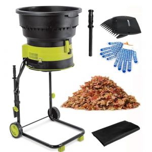 2500w Broyeur à Feuilles électrique Broyeur De Compost Broyeur De Branches Hachoir à Feuilles Broyeur De Feuilles De Jardin,Diamètre De L'entonnoir 54 Cm Pour Nettoyage Cour,noPowercord (LANSU  TAOHUO, neuf)