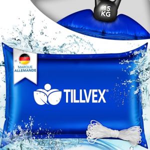 tillvex® Coussin de piscine pour l'hiver XXL 200 x 240 cm | Coussin d'air avec kit de réparation - Coussin d'hiver avec valve de sécurité - Double couture (DWD-Company, neuf)