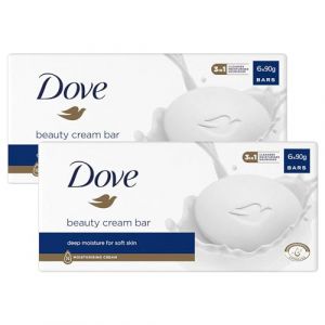 Dove Barre de crème de beauté originale 3 en 1 nettoie, hydrate et nourrit Savon de bain sans sulfate pour une peau douce et lisse, adapté à un usage quotidien 6x90 g, paquet de 2 (CorpoeCapelli, neuf)