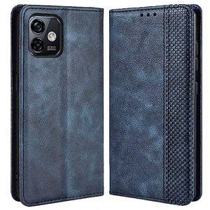 MOJIA Coque pour Ulefone Note 16 Pro, &Eacute;tui en Cuir, PU Housse Pochette Antichoc et Anti-Rayures Fonction Stand Rabat de Portefeuille Etui Coque. Bleu (Shangnai, neuf)