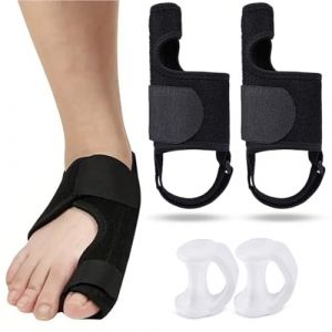 GXGM 4 Pièces Correcteur Hallux Valgus, Ecarteur Orteil, Orthese Hallux Valgus, Réglable Redresseur Orteil Utiliser, 2 x Ecarteur d'orteil Oignon 2 x Correcteur Silicone, pour Femmes et Hommes (GXGM, neuf)