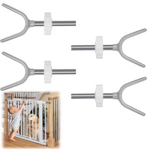 Lot de 4 adaptateurs en forme de Y pour barrière de bébé, barrière d'enfant, vis à pression M10, vis de rechange pour extension de la grille de protection d'escalier, porte d'entrée - Blanc (PCCCCYKJ-DE, neuf)