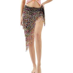 SEAUR Écharpes Hanche Danse Ventre Ceinture Danse Orientale Foulard Danse du Ventre Belly Dance Danse du Ventre Costume Dame Latine (MANDIGLO, neuf)