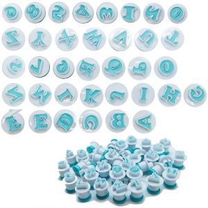 Lot de 36pcs Emporte-Pièce, Lettres Alphabet Nombre Découpoirs pour Décoration Pâte à Sucre, Biscuit, Gteau, Ustensiles à Pâtisserie - Pour mariage, anniversaire, Noël, fête prénatale (ALISTAIR STEELE LTD, neuf)