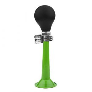 Klaxon de Clairon, Klaxon de Clown Rétro, Klaxon de Vélo pour Enfants, Haut-Parleur Torsadé en Métal Classique, Sirène, Klaxon à Air D'escargot avec Ampoule à Presser pour Véhicules,(Vert) (Scceties, neuf)