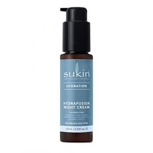 Sukin Hydration Hydrafusion Crème de nuit pour peaux déshydratées, hydrate aux algues marines, acide hyaluronique, complexe de maïs, crème végétalienne, neutre en carbone, 99 % d'huiles naturelles, 60 (Perfect Symmetry, neuf)