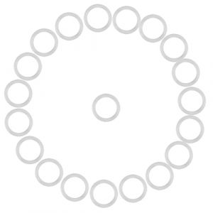 20pcs 2.5cm Silicone Safe O Rings Attaches Sucette Sucette Sucette Cha&icirc;ne Clips Adaptateur Titulaire, pour B&eacute;b&eacute; (Transparent) (Wenruil, neuf)