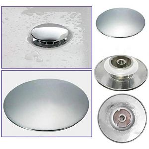 BAQI Bonde de lavabo Facile &agrave; d&eacute;ployer pour Salle de Bain avec Bouton Poussoir 66 mm (HG Vaping, neuf)