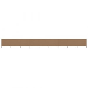 vidaXL Paravent 9 Panneaux Ecran de Plage Anti-Vent Abri de Plage Pare-Vue Coupe-Vent Camping Jardin Pliable Extérieur Tissu 1200x120 cm Taupe (shop.nova, neuf)