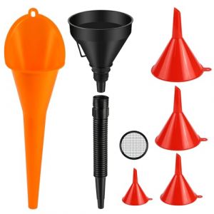 Entonnoir Essence Entonnoir Carburant Lot de 6 entonnoirs en plastique &agrave; long col pour voiture, avec bec amovible et filtre pour eau/essence/liquide de (DATUANYUAN, neuf)