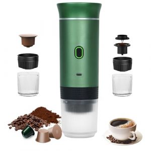 Umisu Machine à Café Portable, 3 en 1 Cafetières Expresso à Capsules et Café Moulu Machine à Expresso Électrique Chauffage Rapide pour Bureau Voyage Camping Maison (Peanomoa, neuf)
