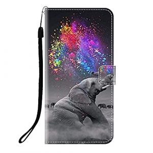 Sunrive Coque Compatible avec Samsung Galaxy A26 5G, Housse Mignon &Eacute;tui avec Fonction de Support Etui Protecteur Protection Portefeuille Cas Magn&eacute;tique PU Cuir(Q &Eacute;l&eacute;phant 2) (sunrive, neuf)
