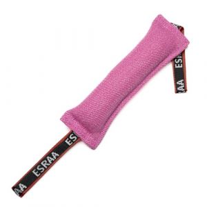 ESRAA Boudin &agrave; Mordre pour Chien, Boudin de Rappel 30 cm en Toile R&eacute;sistante, Jouet Remorqueur pour Dressage et Sport Canin, 2 Anses, Int&eacute;rieur/Ext&eacute;rieur, Rose Fonc&eacute; (ESRAA France, neuf)