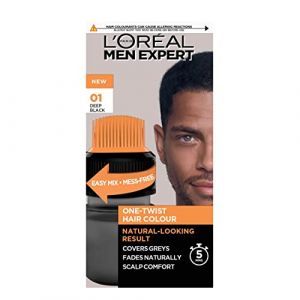 L'Oreal Paris Coloration capillaire Men Expert One Twist, teinture capillaire noire pour hommes. Teinture capillaire pour hommes pour teindre les cheveux pour couvrir les cheveux gris, donne des résul (TT sales, neuf)