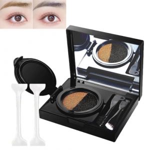 Cr&egrave;Me Pour Sourcils Et Eye-Liner Avec Tampon,Poudre &agrave; Sourcils Imperm&eacute;Able 2 En 1 Et Cr&egrave;Me Pour Eye-Liner Avec Pinceau &agrave; Double Extr&eacute;Mit&eacute; (01# Gris) (WEIYIXIN, neuf)