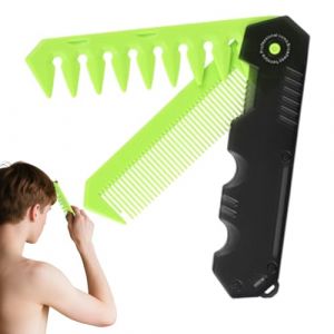 Peigne de Poche Pliable,2 en 1 pour Barbe et Moustache - Outil de Coiffure Miniature pour Barbe et Moustache (deliyu, neuf)