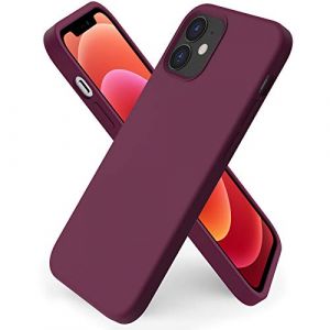 ORNARTO Coque Compatible avec iPhone 12 Mini Case 5,4" en Silicone, Case Fine en Caoutchouc Liquid Silicone Cover Protection Bumper Anti-Choc Housse Étui 5,4 Pouces Viin Rouge (ORNARTO FR, neuf)