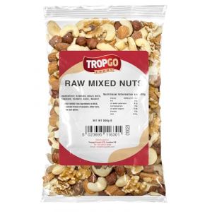Tropgo Mélange de Fruits à Coque Nature - Snack Sain de 500 g - Faites le Plein de Fibres, Protéines et Minéraux - Avec des Amandes, Noix du Brésil, Noix de Cajou, Cacahuètes et Noisettes (Tropgo, neuf)