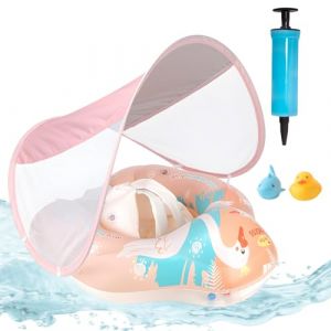 ACTOYS Bouee Bebe, Baby Float Bouée pour Bébé, Bouee Enfant, Bouee Pisicne Bebe, Bouee Bebe avec Pare Soleil, Bouée pour Enfant, Bouée de Natation Gonflable (Cygne, XL : 2-4 Ans) (FEYUZ, neuf)
