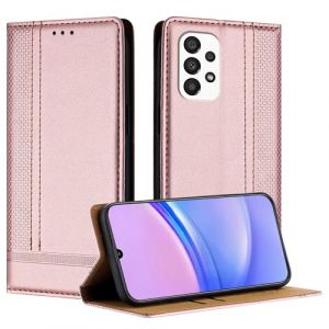 Mo-Beauty Coque pour Samsung Galaxy A33 5G, Etui pour Samsung A33 5G, Housse avec Fermeture Magn&eacute;tique Porte Cartes 360 Degr&eacute;s Antichoc Protection Stand Fonction - Or Rose (Yellow & Valley, neuf)