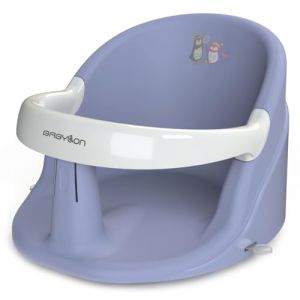 BABYLON Siege bain bebe Nemo &ndash; Siege de bain pour bebe 6 mois, Transat bain b&eacute;b&eacute;, Anneau de bain avec 4 ventouses antid&eacute;rapantes, siege bebe douche et baignoire, violet/blanc (Kleeblatt GmbH, neuf)