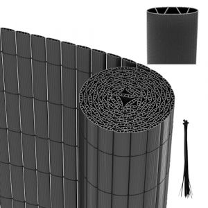 Vigevee Canisse en PVC, 160 x 700 cm, Brise Vue en PVC Renforcement en 3 Poids, Cl&ocirc;ture Jardin, R&eacute;sistant aux intemp&eacute;ries, Intimit&eacute; pour Jardin, Balcon, Piscine, terrasse, Gris (tourly-sure, neuf)